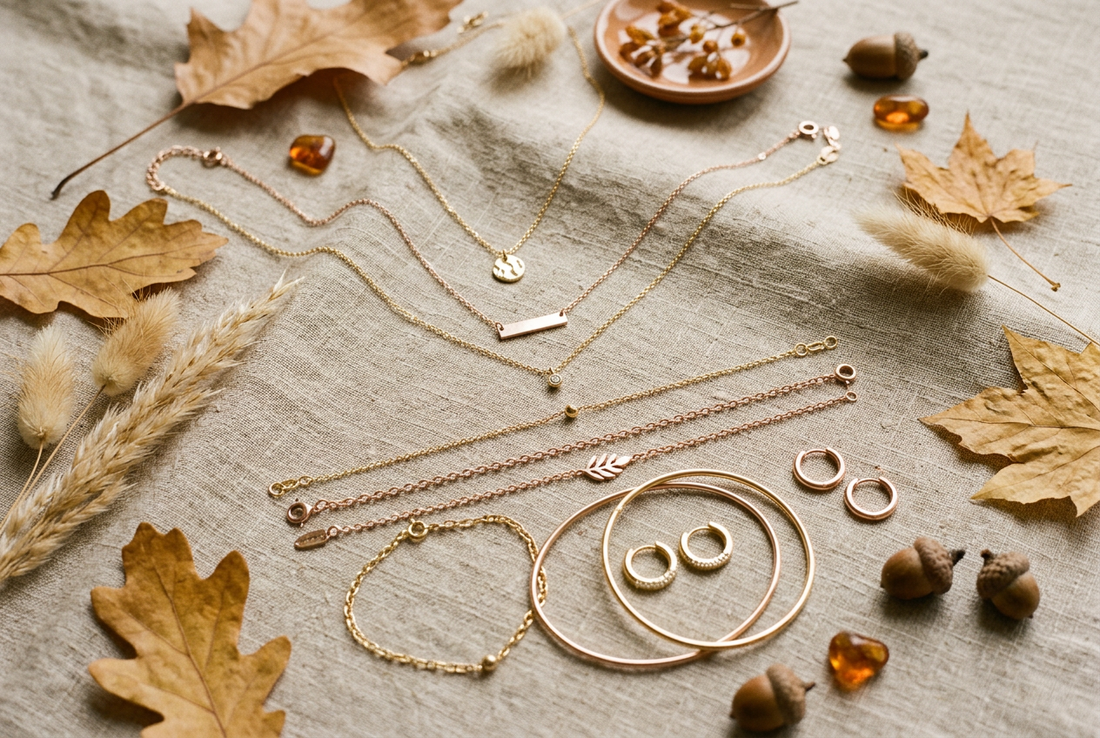 Minimalist Fine Metal Jewelry for Fall Layering