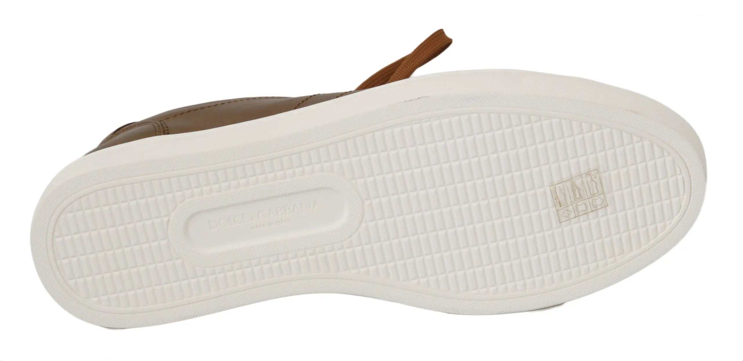 Dolce & Gabbana Gold Leather Mens Casual Sneakers - Zeiniez