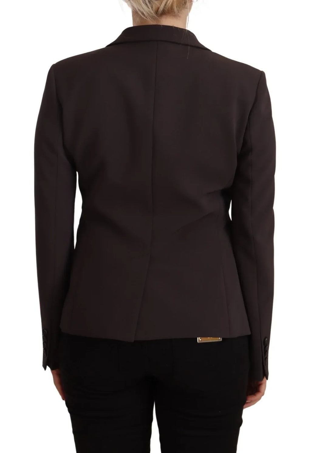 F.IT Brown Long Sleeve Single Breasted Women Jacket Blazer - Zeiniez