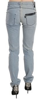 Costume National Light Blue Mid Waist Skinny Denim Jeans - Zeiniez