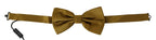 Dolce & Gabbana Yellow Mustard 100% Silk Butterfly Papillon Men Bow Tie - Zeiniez