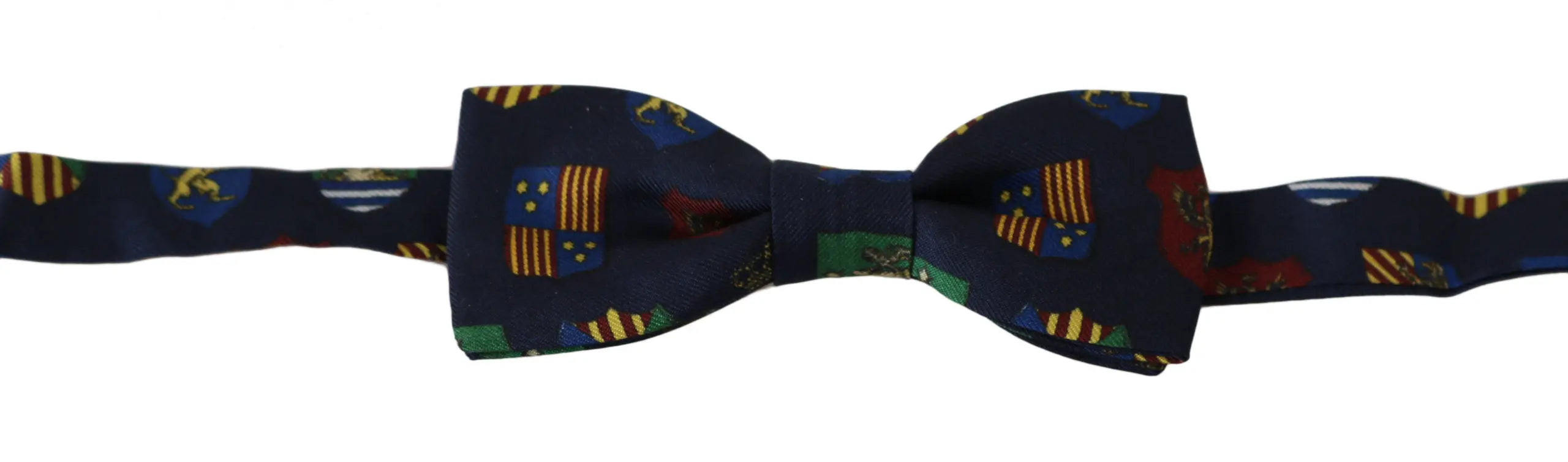 Dolce & Gabbana Blue Flags 100% Silk Adjustable Neck Papillon Men Bow Tie - Zeiniez