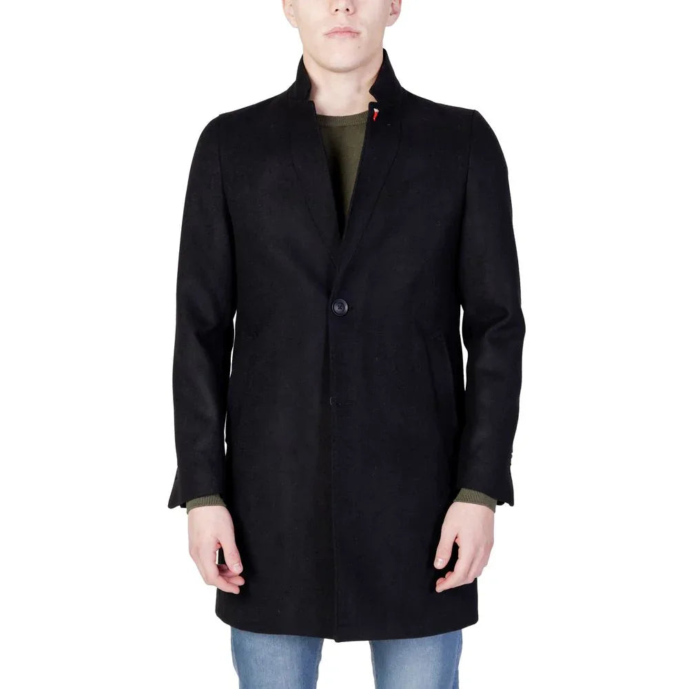 Mulish Black Polyester Coat - Zeiniez