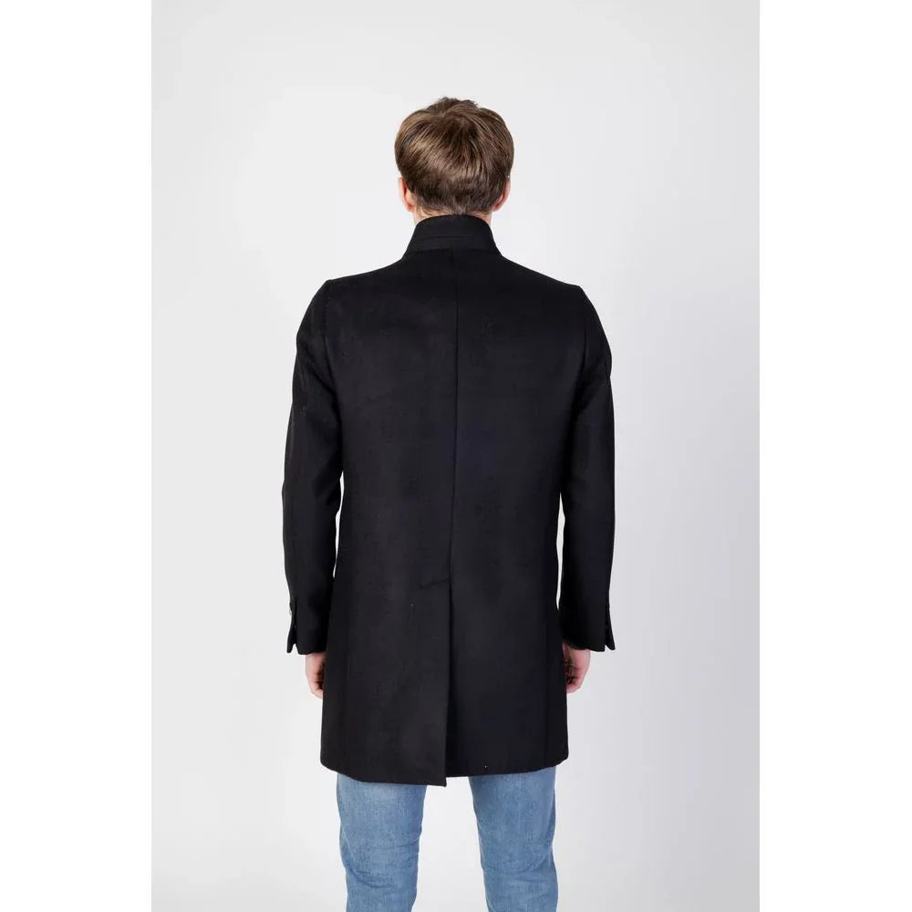 Mulish Black Polyester Coat - Zeiniez