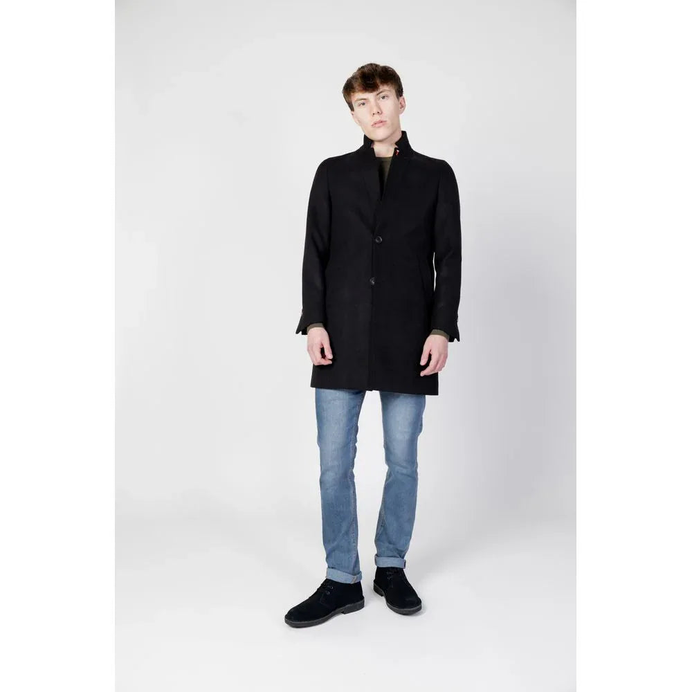 Mulish Black Polyester Coat - Zeiniez