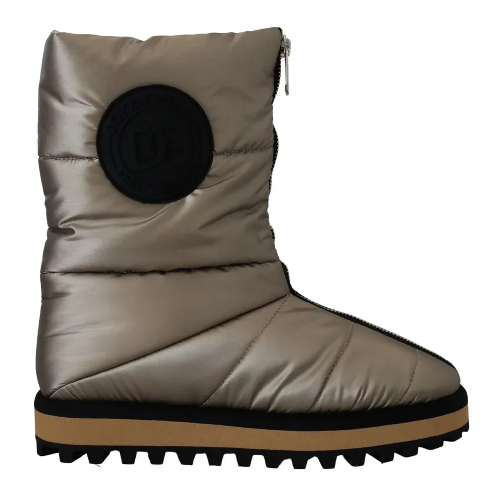 Dolce & Gabbana Silver Polyester Ankle Boots - Zeiniez