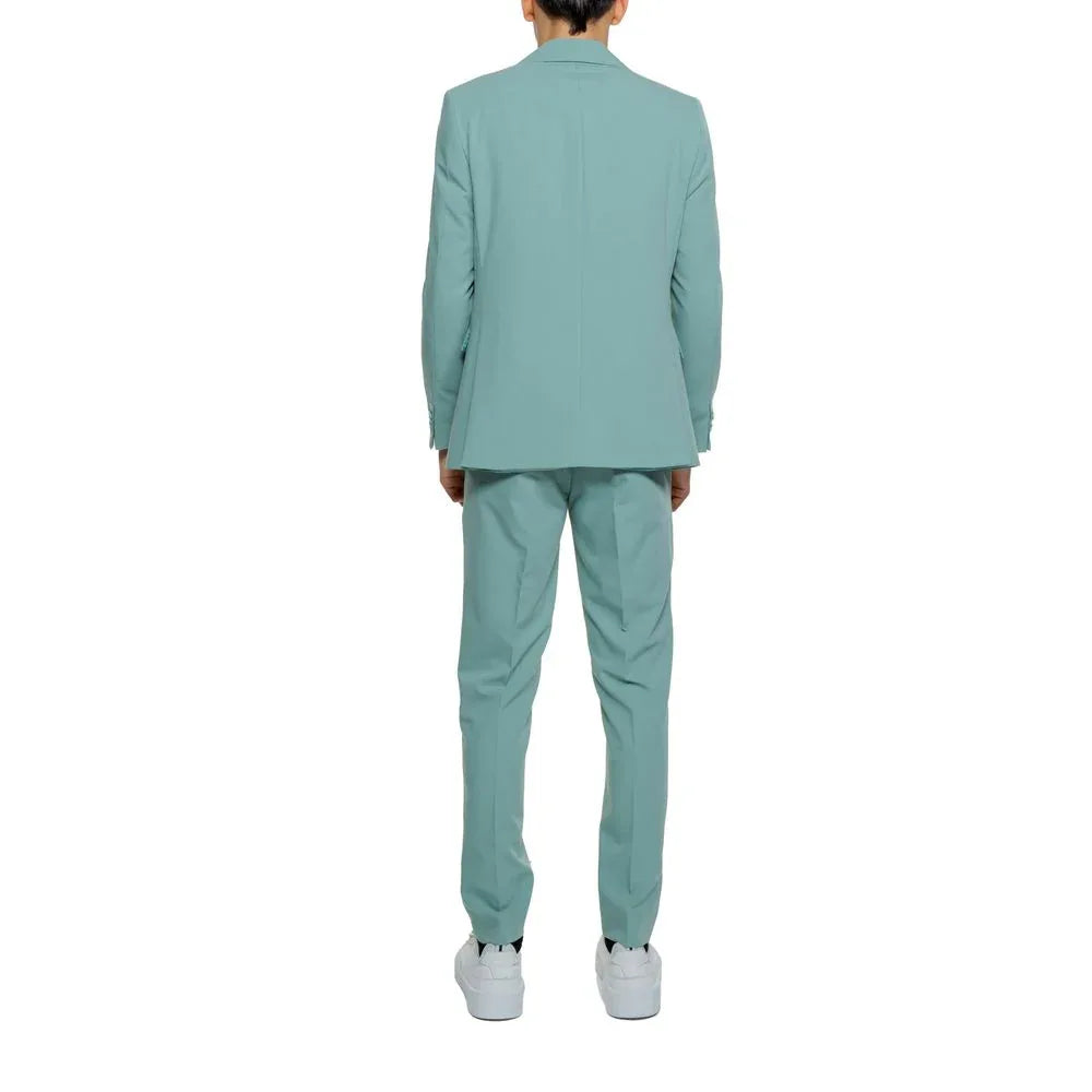 Mulish Green Polyester Two-Piece Suit - Zeiniez