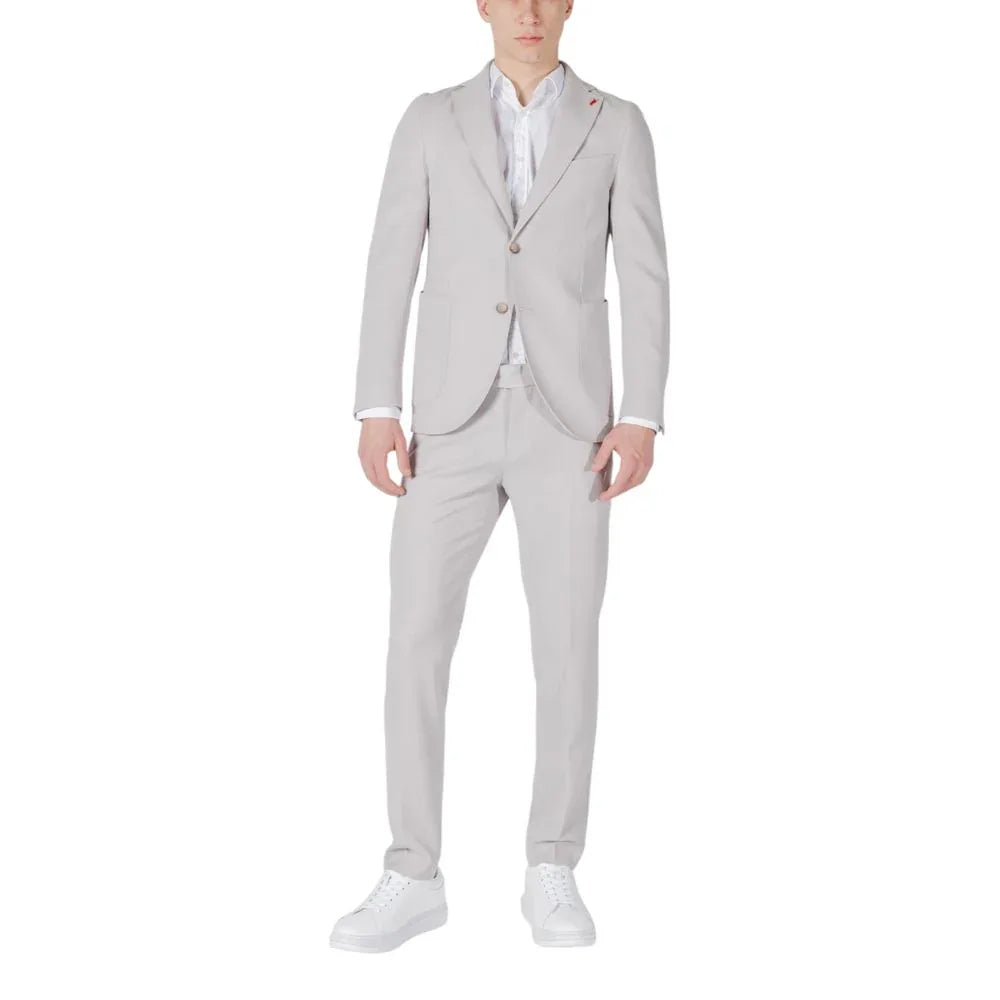Mulish Gray Polyester Two-Piece Suit - Zeiniez