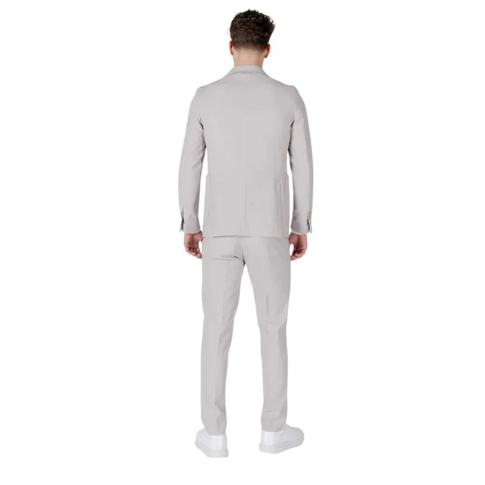 Mulish Gray Polyester Two-Piece Suit - Zeiniez