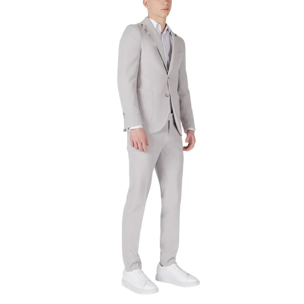 Mulish Gray Polyester Two-Piece Suit - Zeiniez