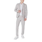Mulish Gray Polyester Two-Piece Suit - Zeiniez