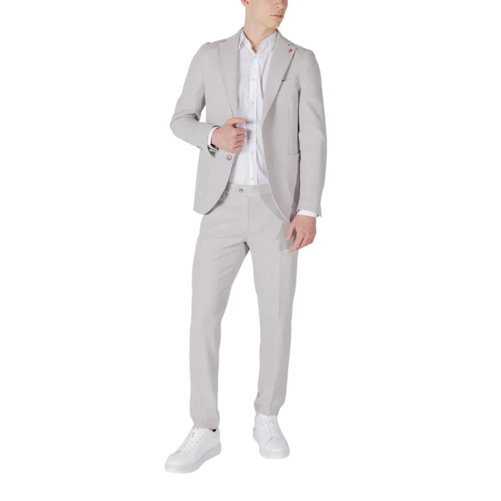 Mulish Gray Polyester Two-Piece Suit - Zeiniez