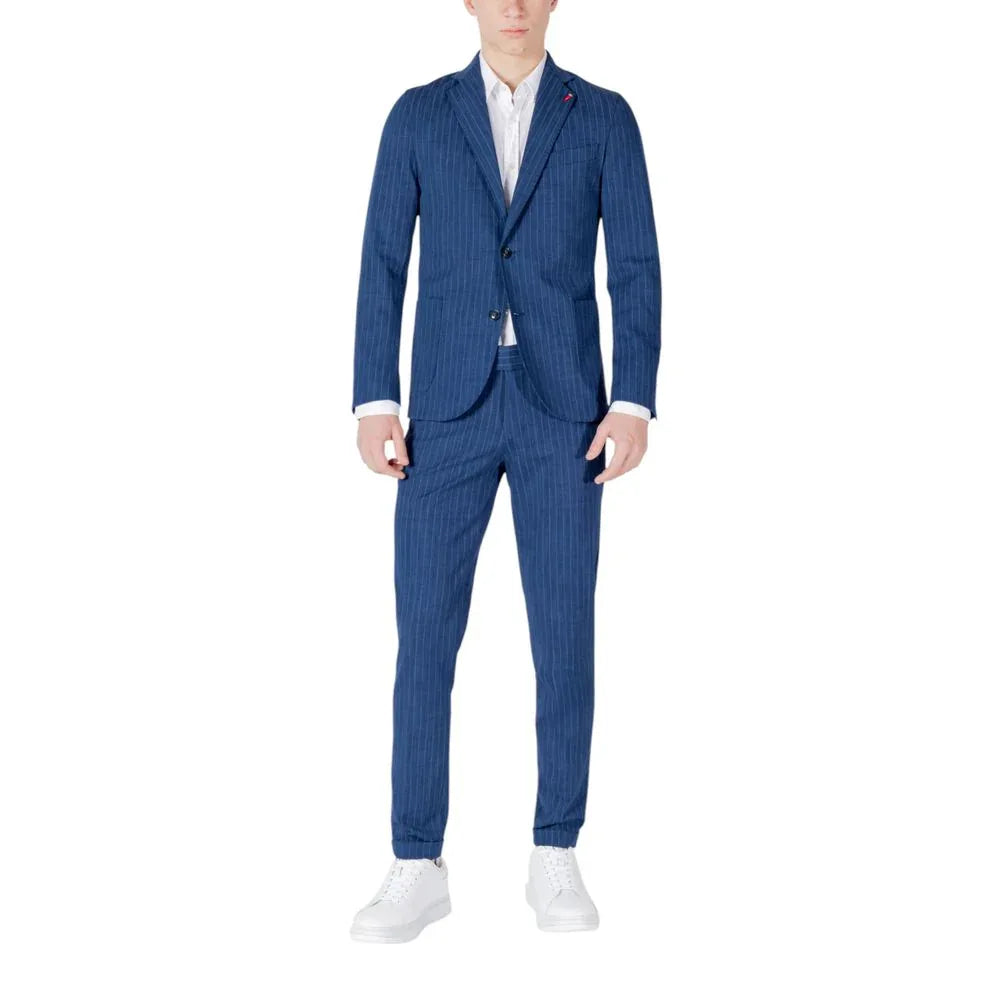 Mulish Blue Cotton Two-Piece Suit - Zeiniez