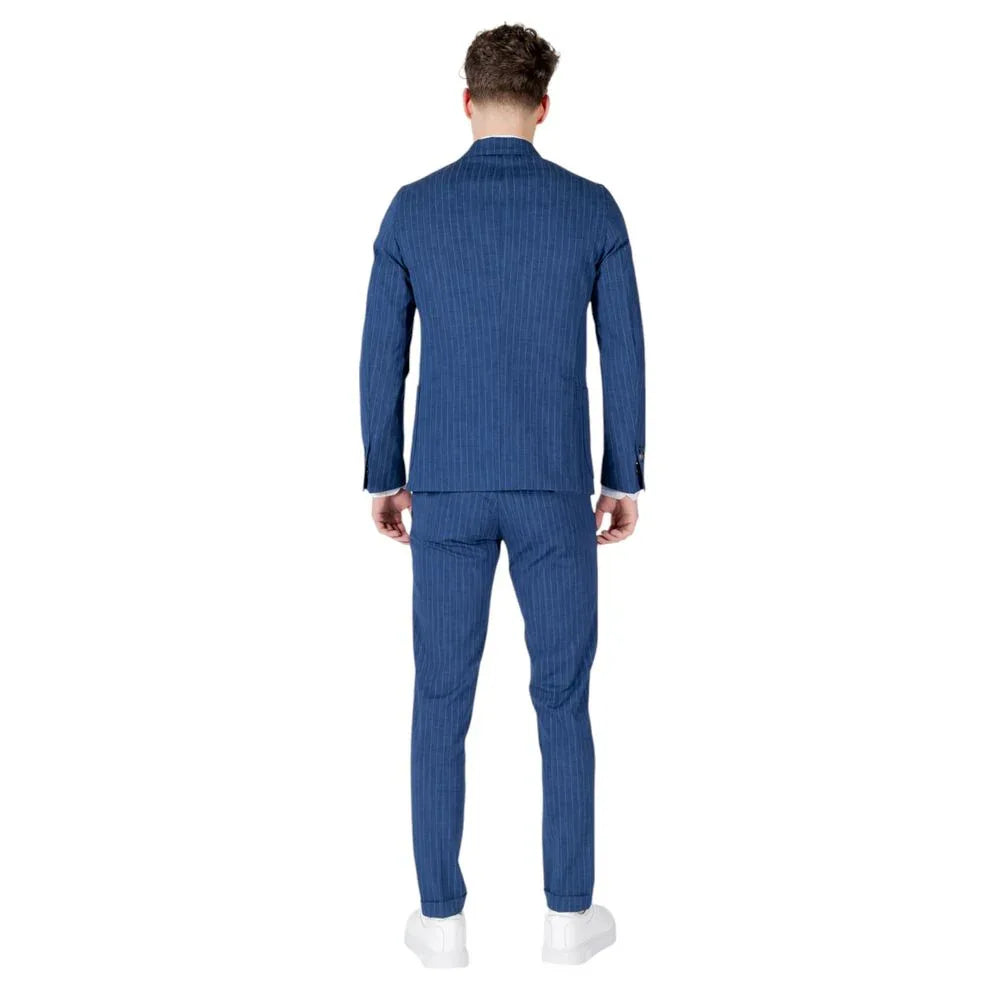 Mulish Blue Cotton Two-Piece Suit - Zeiniez