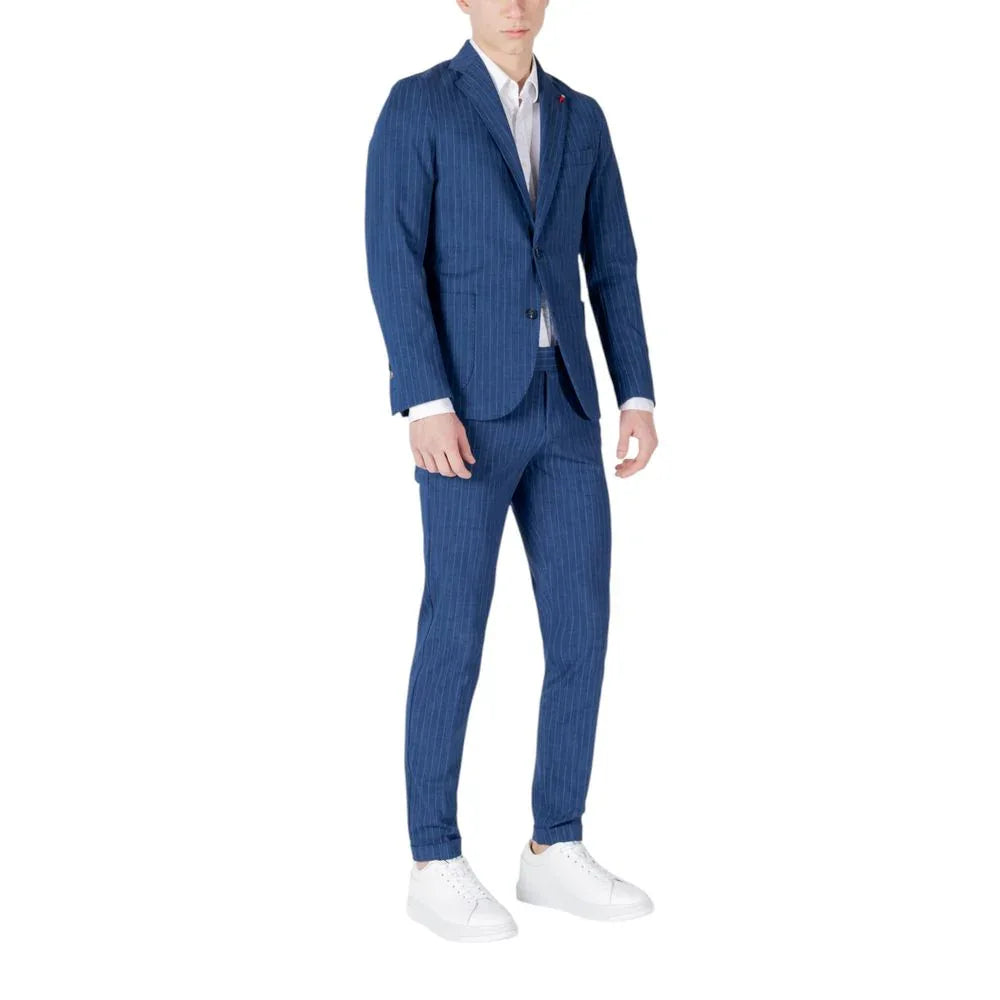 Mulish Blue Cotton Two-Piece Suit - Zeiniez