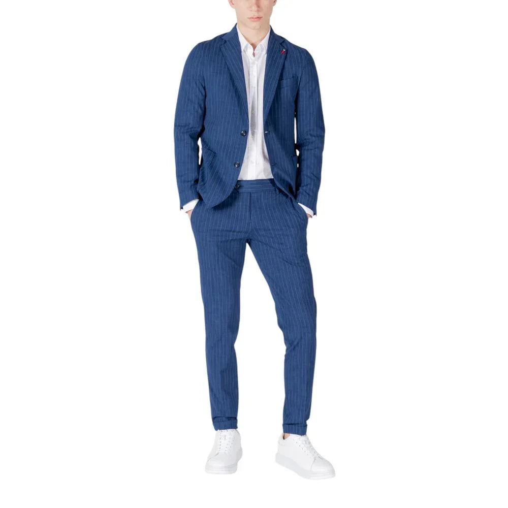 Mulish Blue Cotton Two-Piece Suit - Zeiniez
