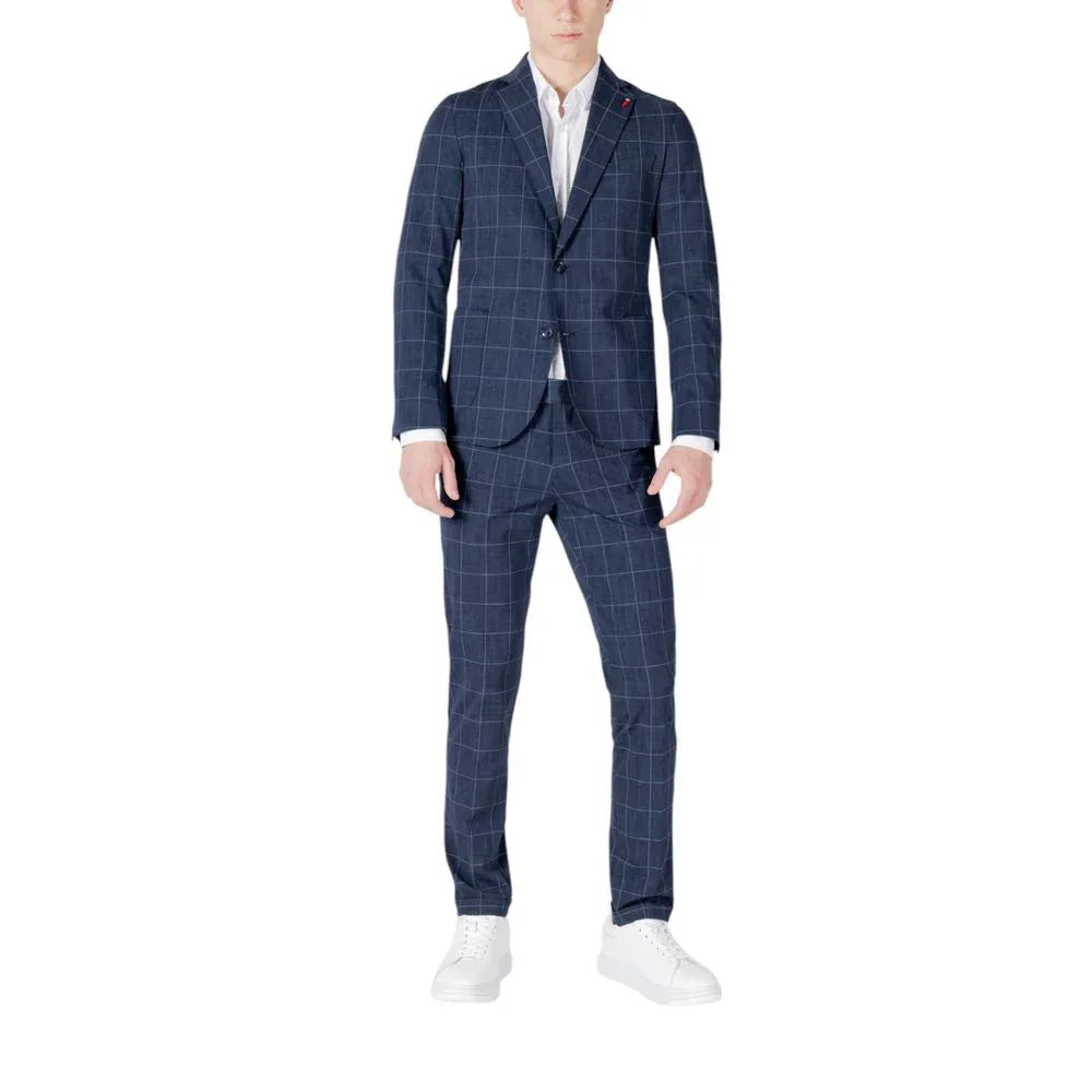 Mulish Blue Cotton Two-Piece Suit - Zeiniez