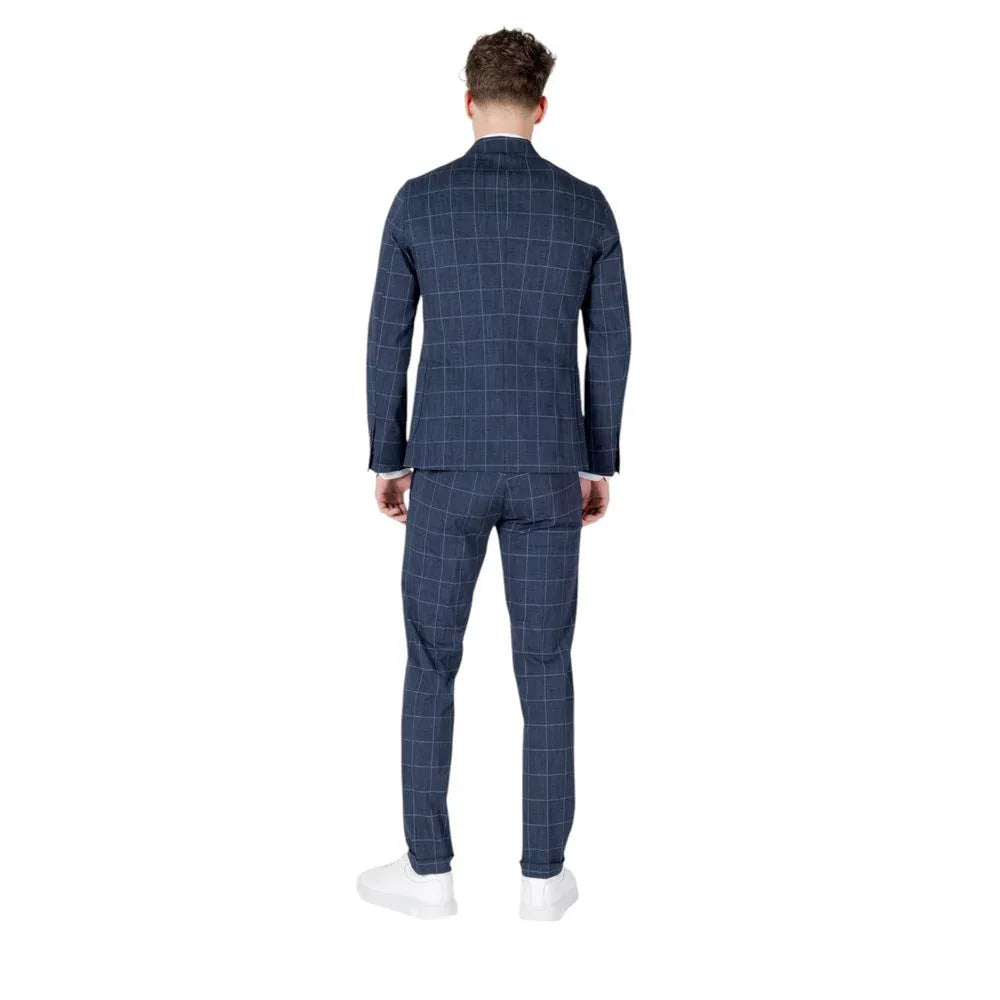 Mulish Blue Cotton Two-Piece Suit - Zeiniez
