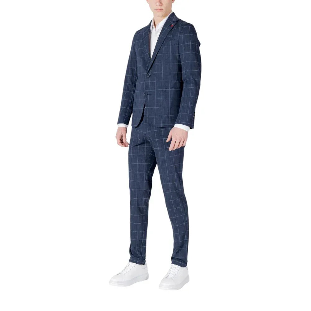 Mulish Blue Cotton Two-Piece Suit - Zeiniez