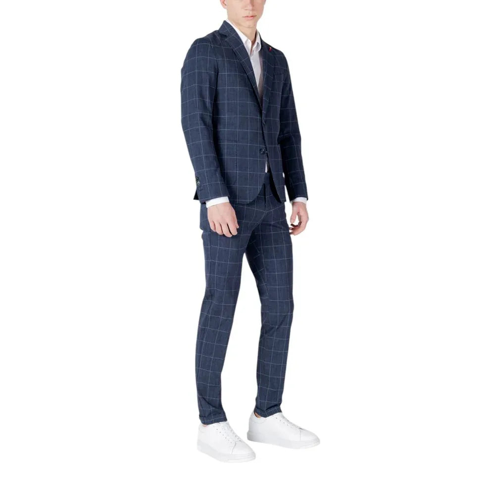 Mulish Blue Cotton Two-Piece Suit - Zeiniez