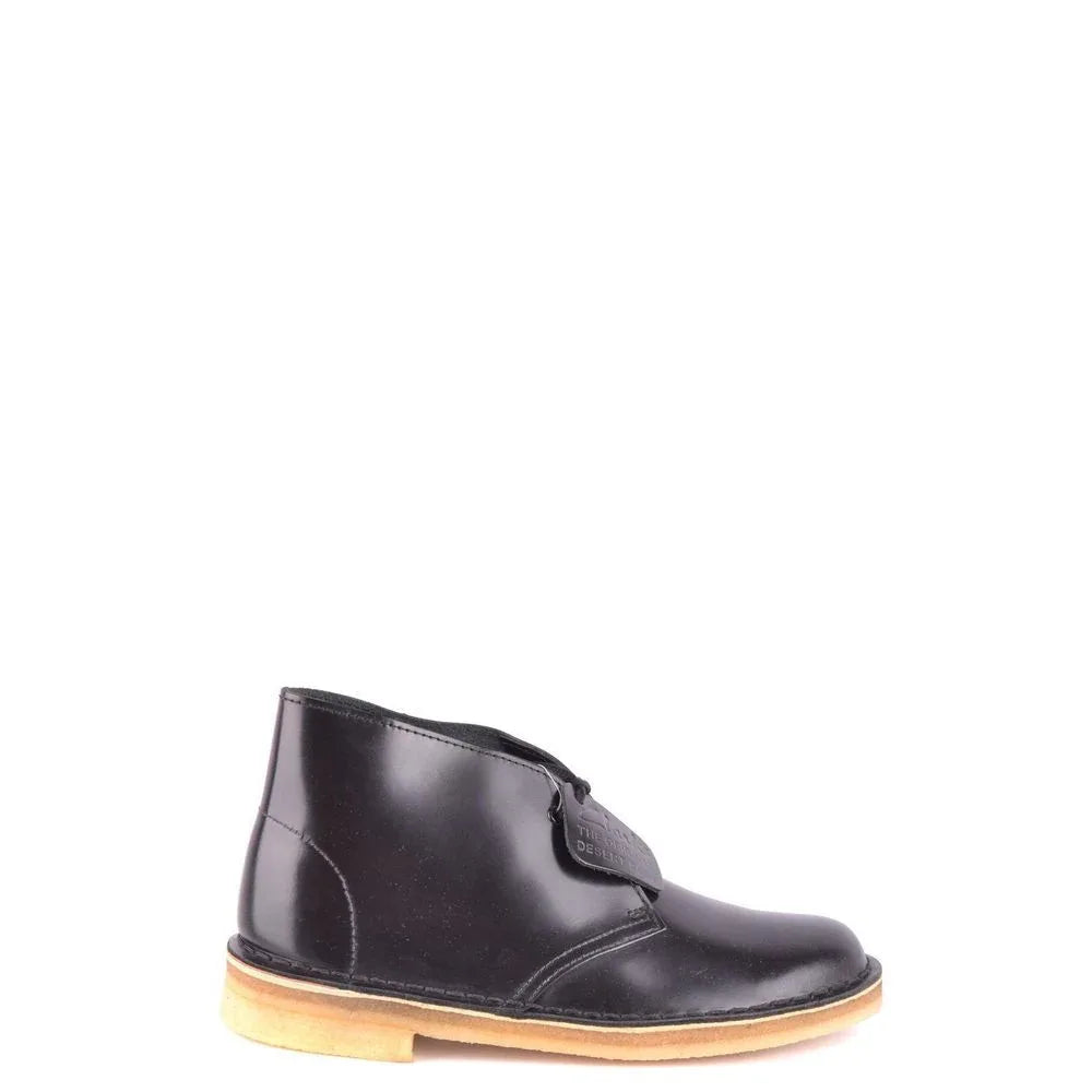 Clarks Black Leather Lace-Up Boots - Zeiniez