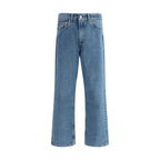 Our Legacy Blue Cotton Tapered Jeans - Zeiniez