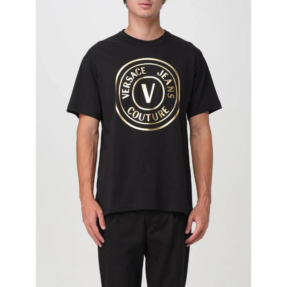 Versace Jeans Black Cotton T-Shirt - Zeiniez