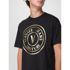 Versace Jeans Black Cotton T-Shirt - Zeiniez