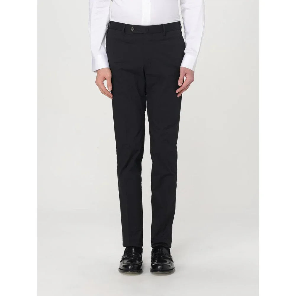 PT Torino Black Cotton Dress Pants - Zeiniez