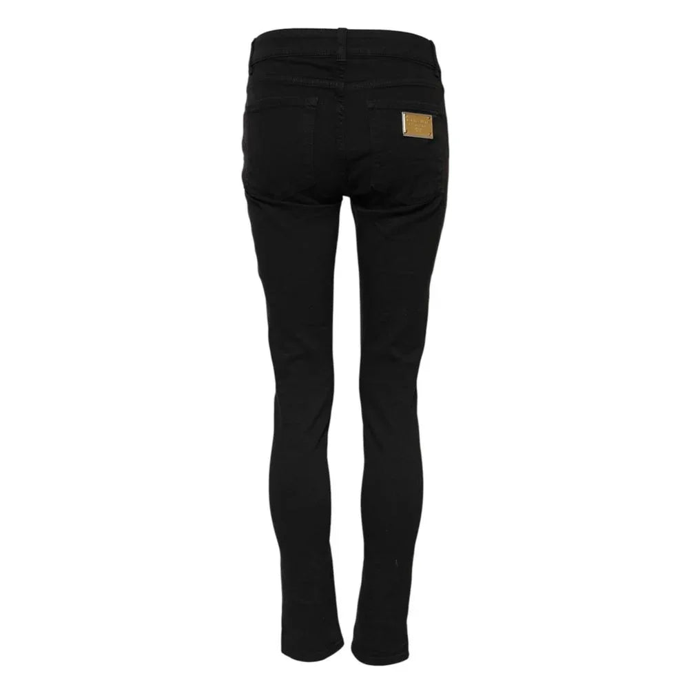 Dolce & Gabbana Black Cotton Skinny Jeans - Zeiniez