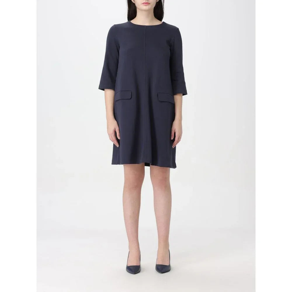 Max Mara Blue Cotton Casual Dress - Zeiniez