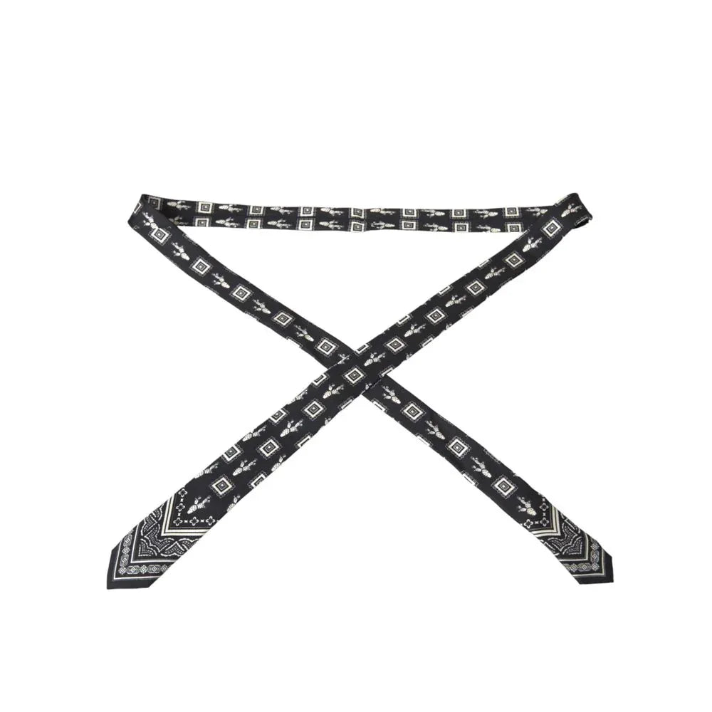 Dolce & Gabbana Black And White Silk Tie - Zeiniez