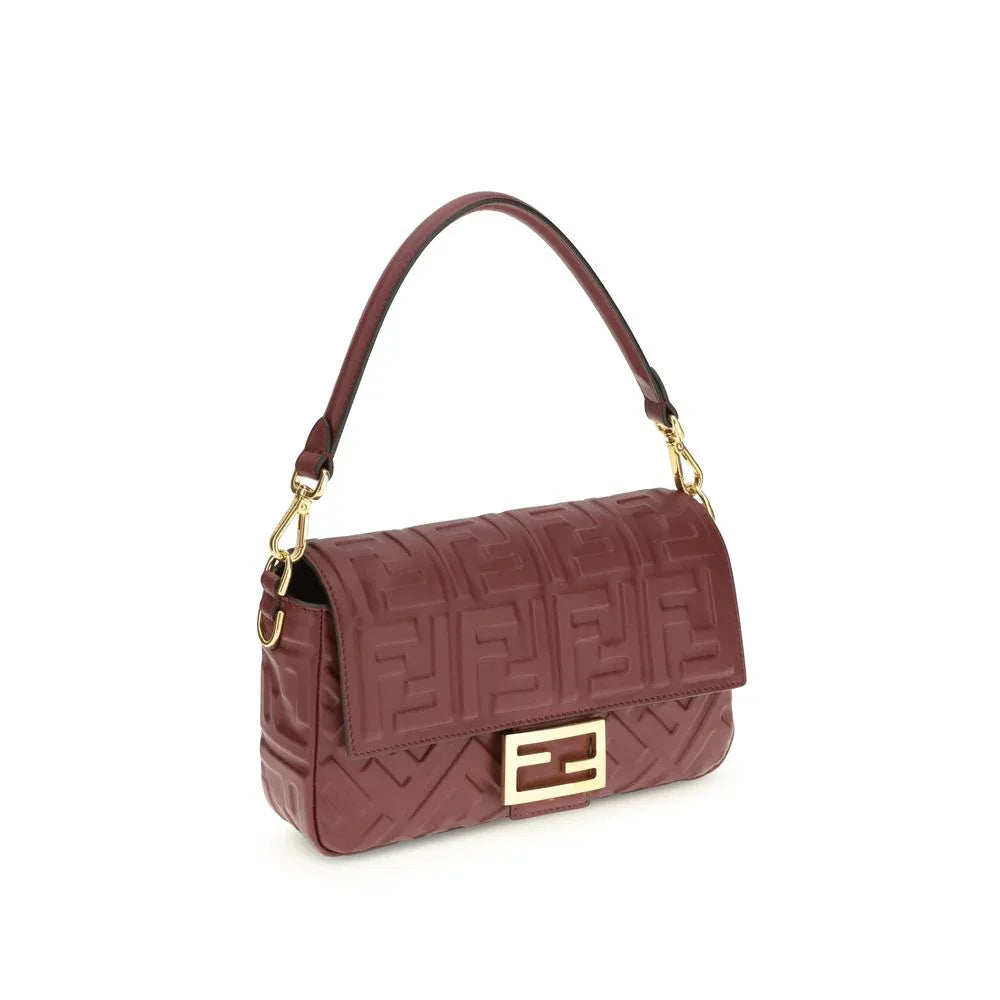 Fendi Bordeaux Calf Leather Bos Taurus Shoulder Bag - Zeiniez