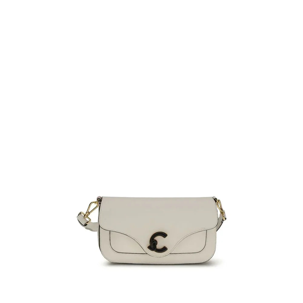 Coccinelle White Calf Leather Bos Taurus Shoulder Bag - Zeiniez