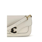 Coccinelle White Calf Leather Bos Taurus Shoulder Bag - Zeiniez