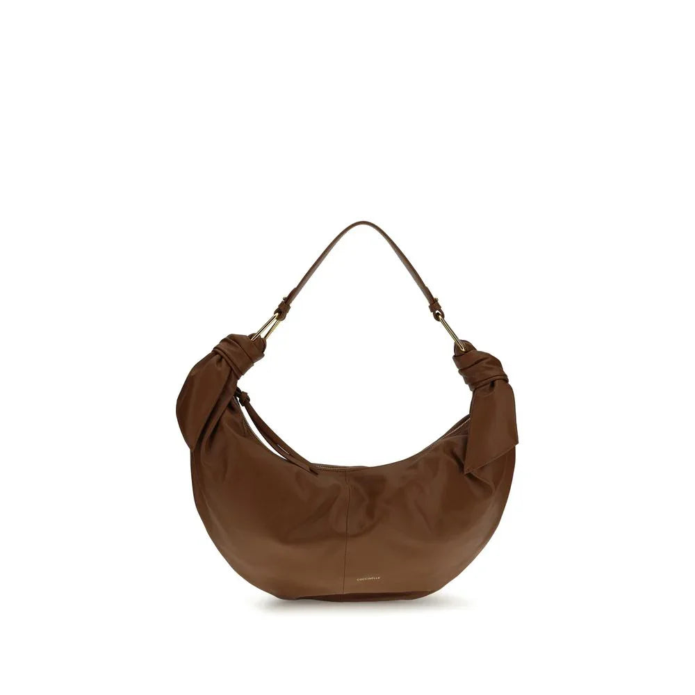 Coccinelle Brown Calf Leather Bos Taurus Shoulder Bag - Zeiniez