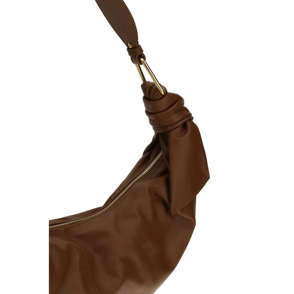 Coccinelle Brown Calf Leather Bos Taurus Shoulder Bag - Zeiniez