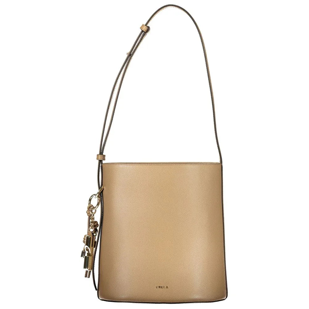 Furla Marrone Leather Woman Bucket Bag - Zeiniez