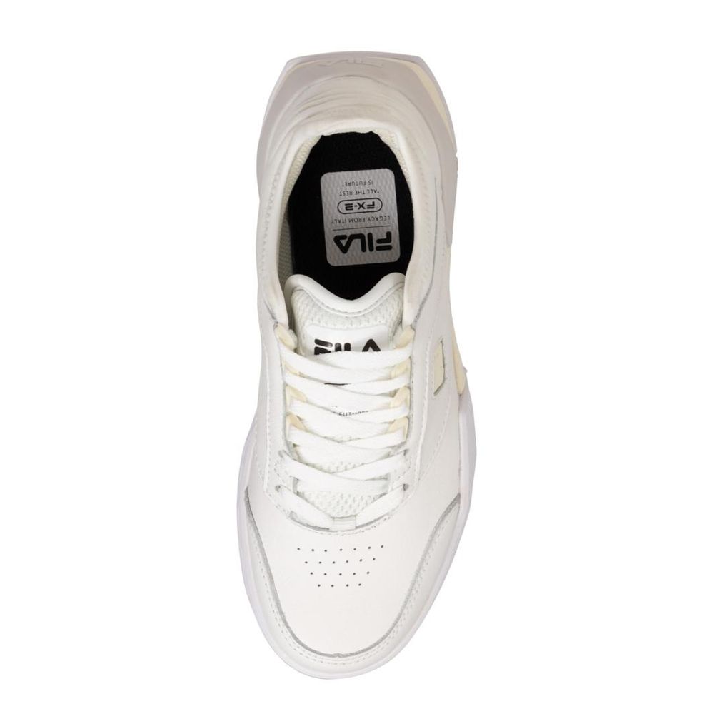 Fila White Leather Low Top Sneakers