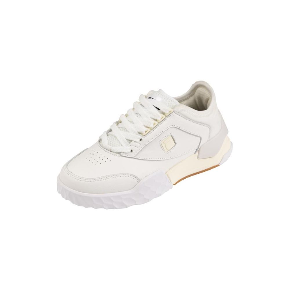 Fila White Leather Low Top Sneakers