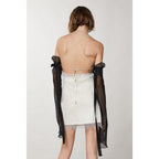 Patrizia Pepe Silver Nylon Cocktail Dress