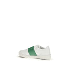 Valentino Garavani White Calf Leather Bos Taurus Low Top Sneakers - Zeiniez