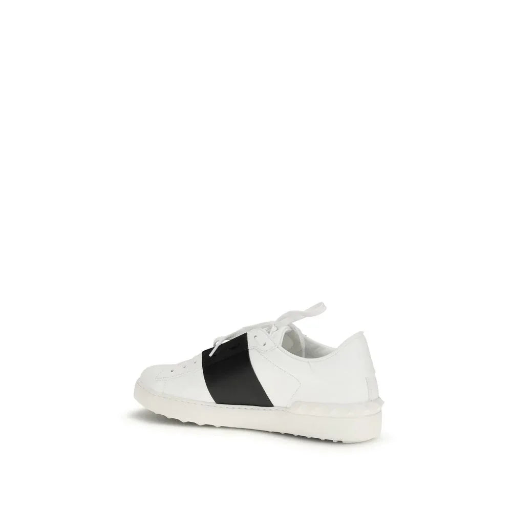 Valentino Garavani White Calf Leather Bos Taurus Low Top Sneakers - Zeiniez