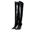 Dolce & Gabbana Black Leather Over The Knee - Zeiniez
