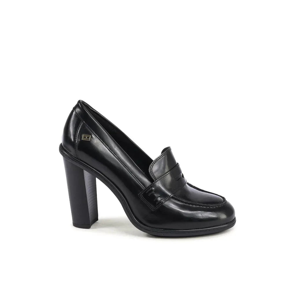 Tommy Hilfiger Black Leather High Heel Pumps - Zeiniez