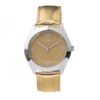 ARABIANS Gold Leather Dress Watch