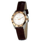 JUSTINA Brown Leather Dress Watch