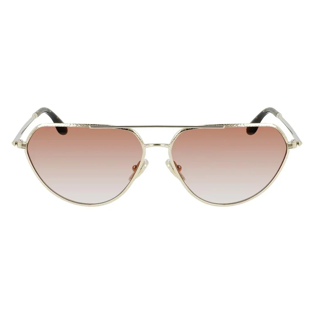 Victoria Beckham Gold Metal Sunglasses - Zeiniez
