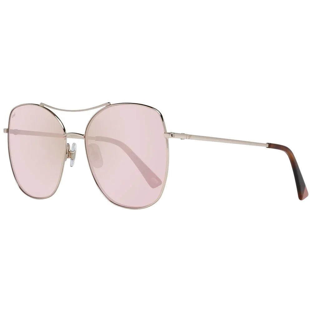 WEB EYEWEAR Rose Gold Metal Sunglasses - Zeiniez