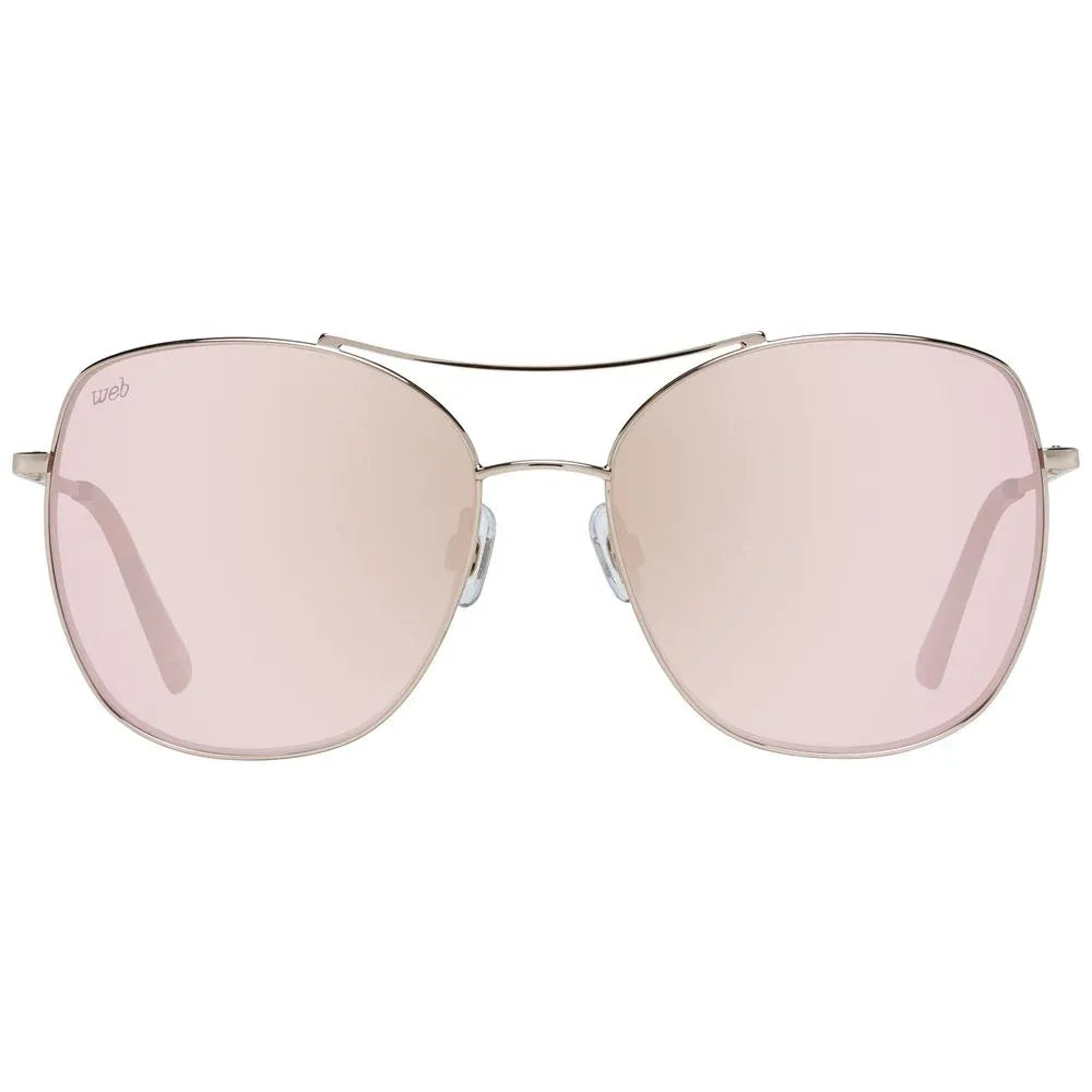 WEB EYEWEAR Rose Gold Metal Sunglasses - Zeiniez